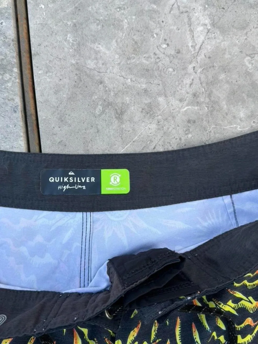 Quiksilver Black Swim Shorts with Neon Floral Print